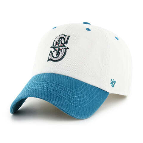 Seattle Mariners Men’s White 47 Brand Clean Up Cooperstown Adjustable Hat