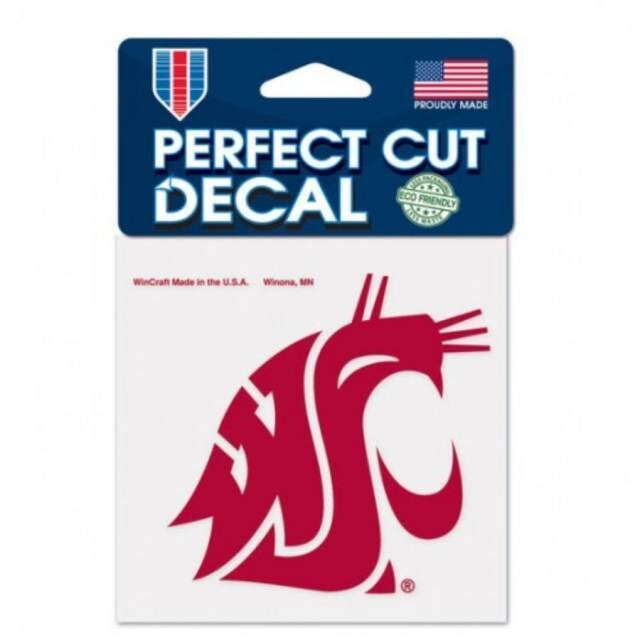 Washington State Cougars 4" x 4" Perfect Cut Color Decal
