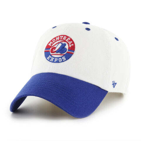 Montreal Expos Men’s White 47 Brand Clean Up Cooperstown Adjustable Hat