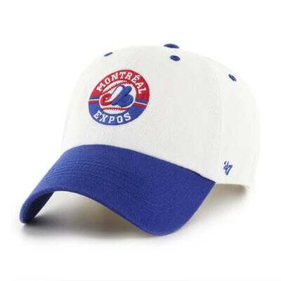 Montreal Expos Men’s White 47 Brand Clean Up Cooperstown Adjustable Hat