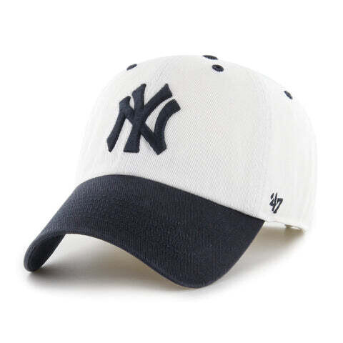 New York Yankees Men’s White 47 Brand Clean Up Cooperstown Adjustable Hat