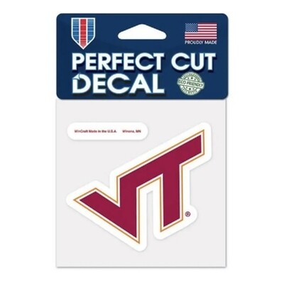 Virginia Tech Hokies 4" x 4" Perfect Cut Color Decal