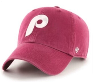 Philadelphia Phillies Men’s Cardinal 47 Brand Clean Up Cooperstown Adjustable Hat