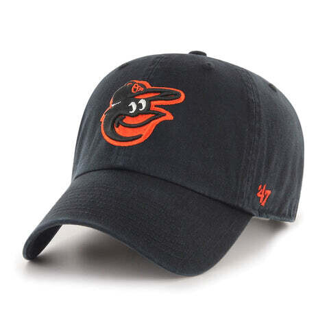 Baltimore Orioles Men’s Black 47 Brand Clean Up Adjustable Hat