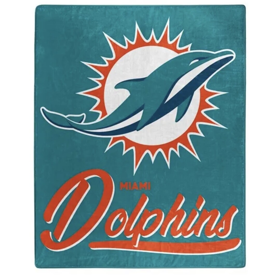 Miami Dolphins 50" x 60" Plush Raschel Blanket