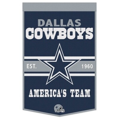 Dallas Cowboys America’s Team 24 x 38 Wool Banner
