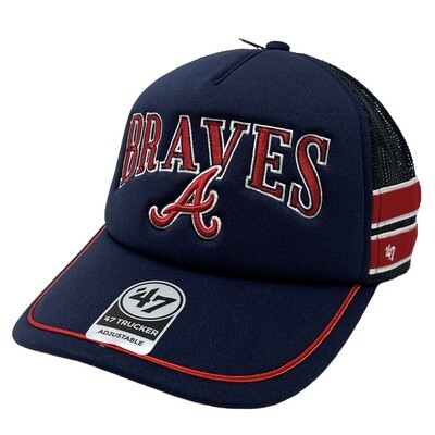 Atlanta Braves Men’s Navy 47 Brand Trucker Adjustable Hat