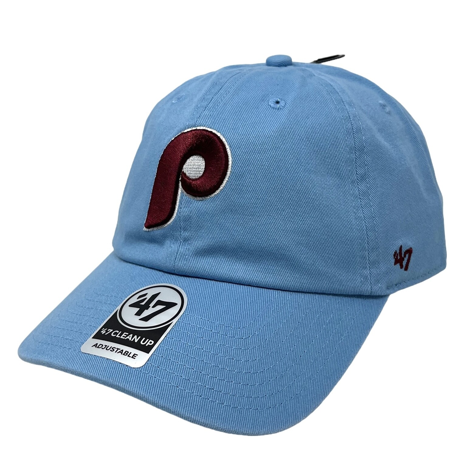 Philadelphia Phillies Men’s Baby Blue 47 Brand Clean Up Cooperstown Adjustable Hat