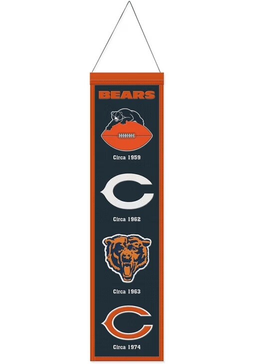 Chicago Bears 8” x 32” Heritage Banner