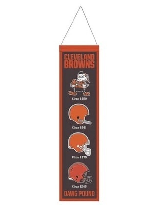 Cleveland Browns 8” x 32” Heritage Banner