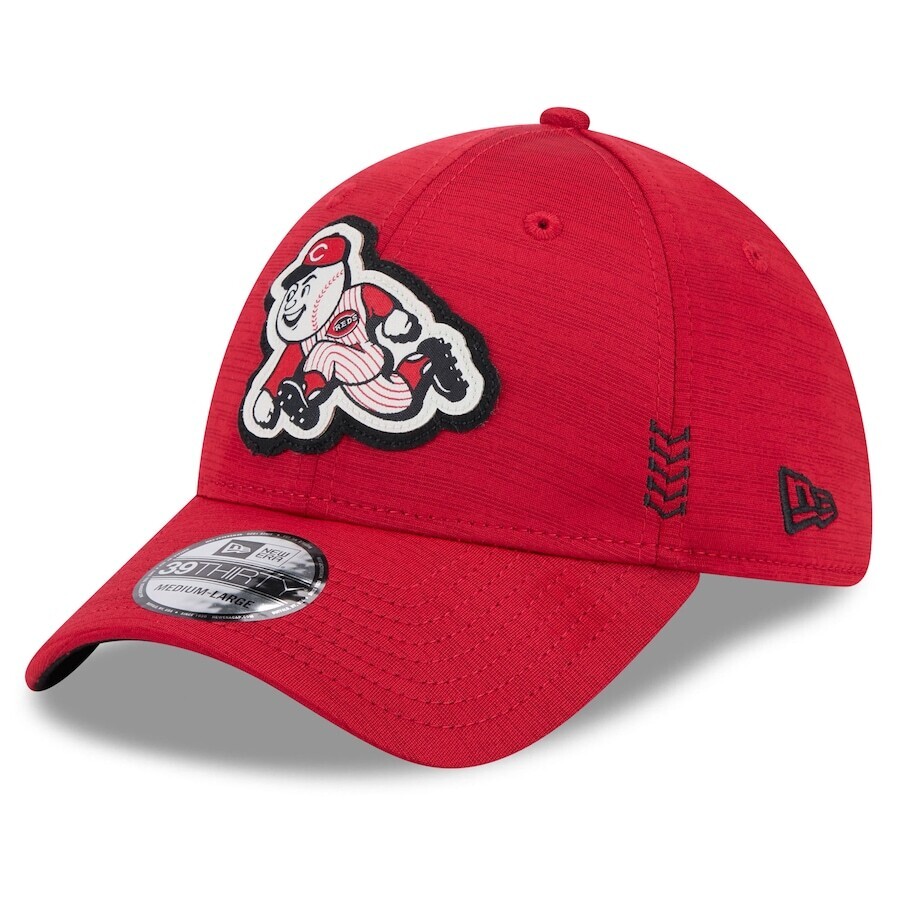 Cincinnati Reds Men’s New Era Red 2024 Clubhouse 39THIRTY Flex Fit Hat