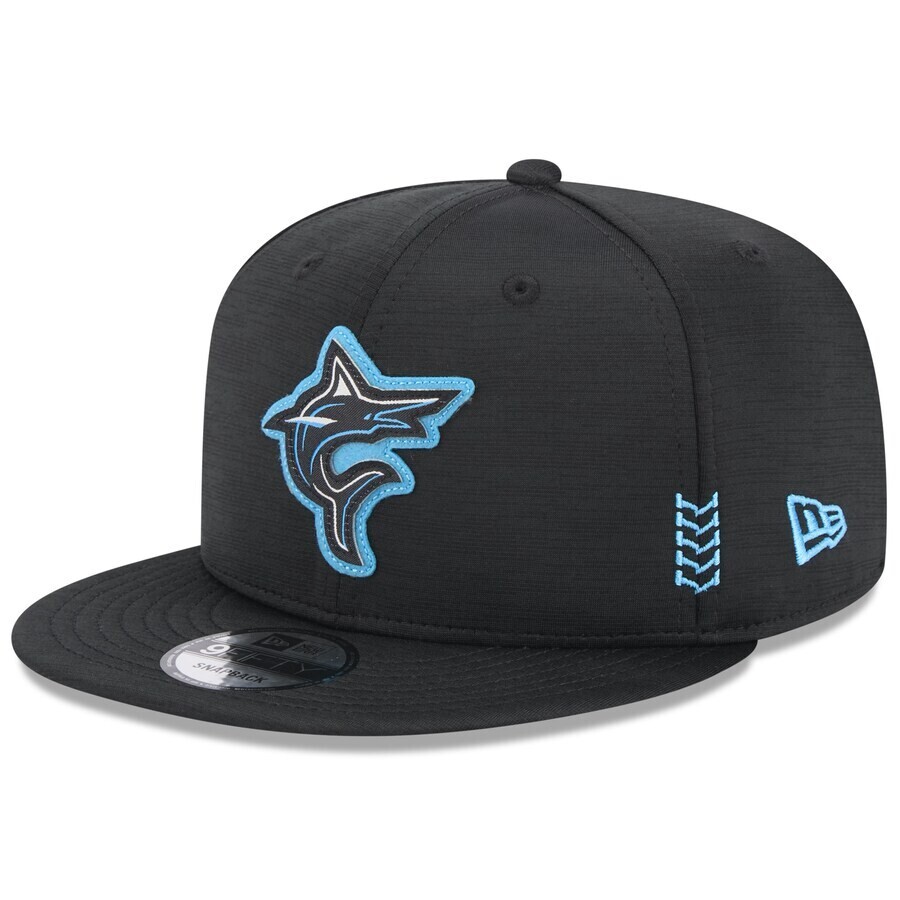 Miami Marlins Men’s New Era Black 2024 Clubhouse 9FIFTY Snapback Hat