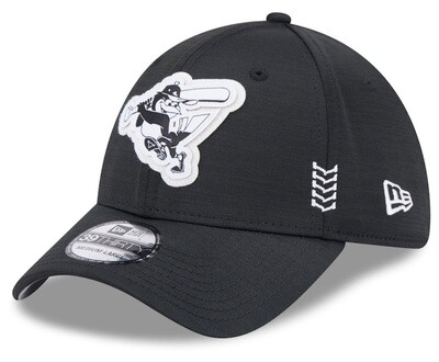 Baltimore Orioles Men’s New Era Black 2024 Clubhouse 39THIRTY Flex Fit Hat