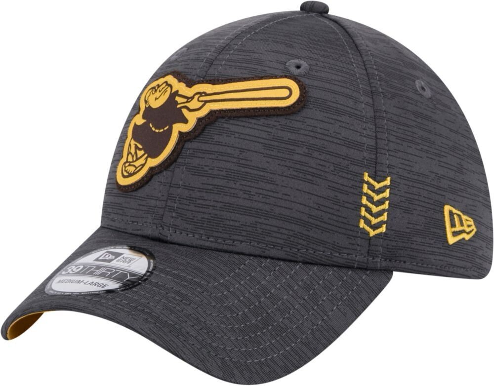 San Diego Padres Men’s New Era Grey Heather 2024 Clubhouse 39THIRTY Flex Fit Hat