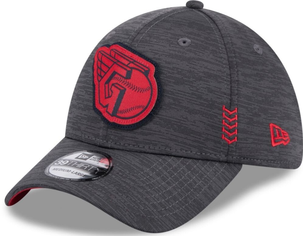 Cleveland Guardians Men’s New Era Grey Heather 2024 Clubhouse 39THIRTY Flex Fit Hat
