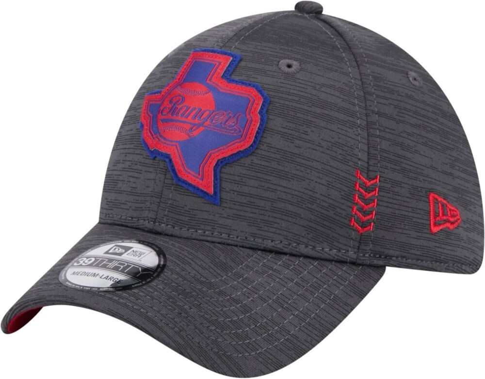 Texas Rangers Men’s New Era Grey Heather 2024 Clubhouse 39THIRTY Flex Fit Hat