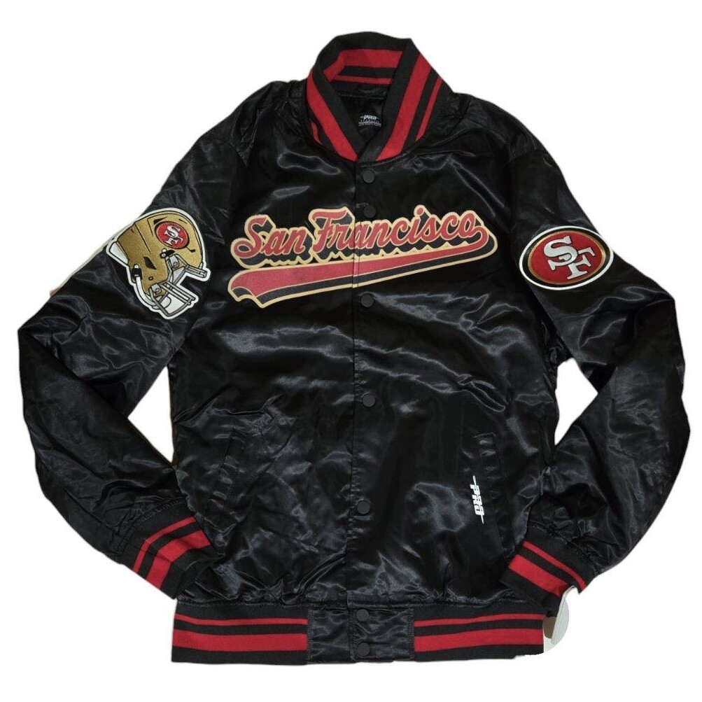 San Francisco 49ers Men’s Black Pro Standard Satin Full-Snap Luxury Jacket