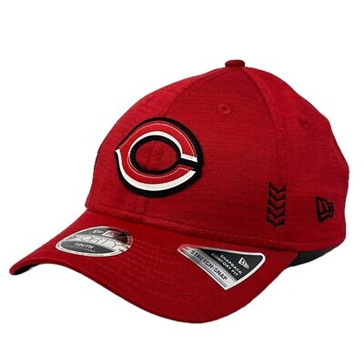 Cincinnati Reds Youth New Era Red 2024 Clubhouse 9FORTY Stretch Snap Hat