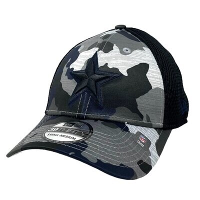 Dallas Cowboys Men's Black Camo New Era 39Thirty Flex Fit Active Hat