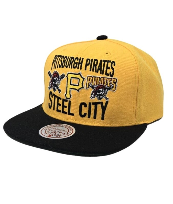 Pittsburgh Pirates Men’s City Love Mitchell & Ness Team Snapback Hat Pittsburgh Pirates Men’s City Love Mitchell & Ness Team Snapback Hat