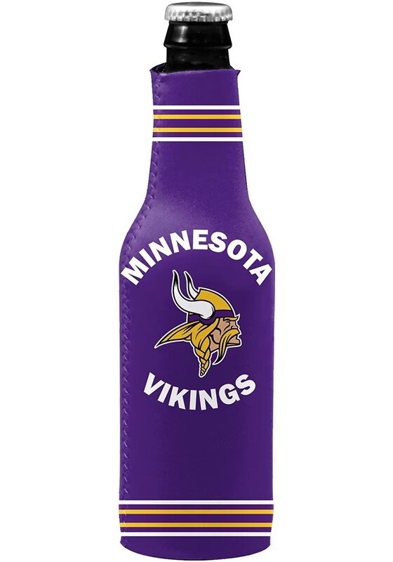 Minnesota Vikings Crest Logo 12 Ounce Bottle Cooler