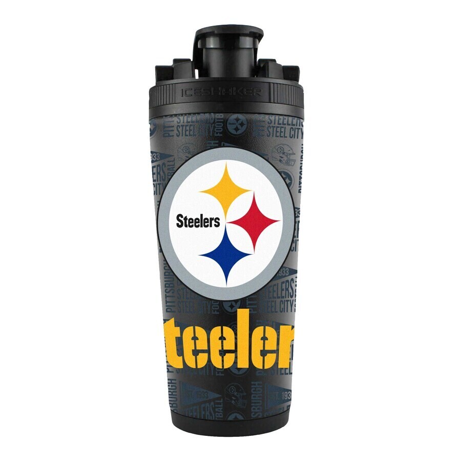 Pittsburgh Steelers 26oz 4D Stainless Steel Ice Shaker Bottle