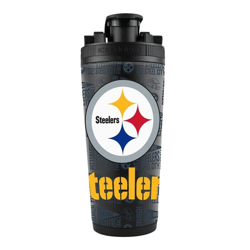 Pittsburgh Steelers 26oz 4D Stainless Steel Ice Shaker Bottle