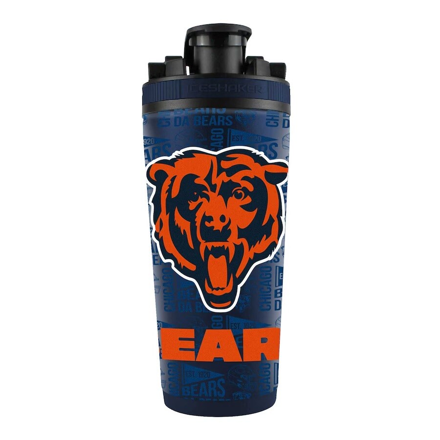 Chicago Bears 26oz 4D Stainless Steel Ice Shaker Bottle