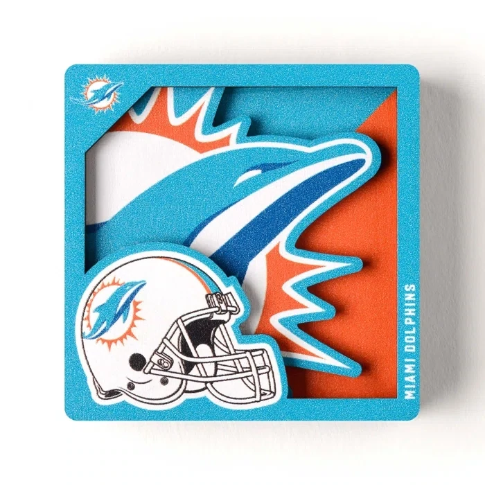 Miami Dolphins 3D Logo Magnet