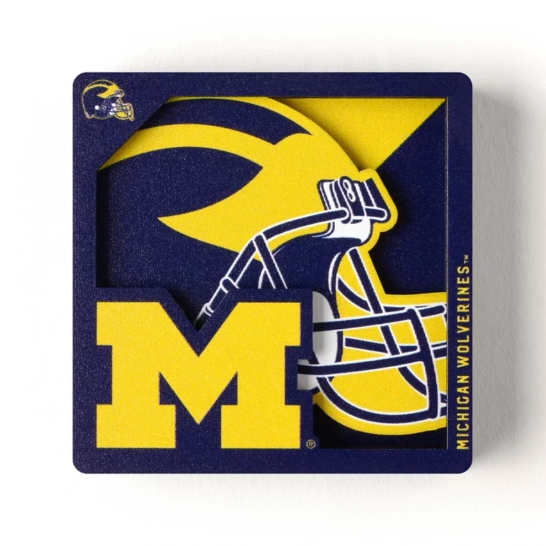 Michigan Wolverines 3D Logo Magnet