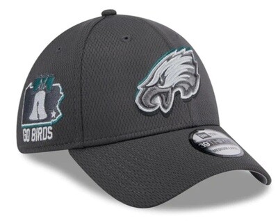 Philadelphia Eagles Men’s Graphite New Era 2024  NFL Draft 39Thirty Fitted Hat