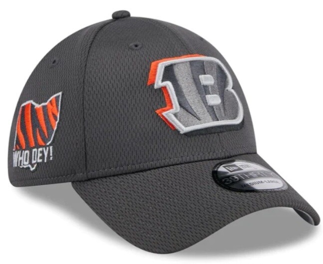 Cincinnati Bengals Men's Graphite New Era 2024  NFL Draft 39Thirty Fitted Hat