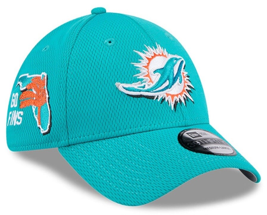 Miami Dolphins Men’s Teal New Era 2024 NFL Draft 39THIRTY Fitted Hat