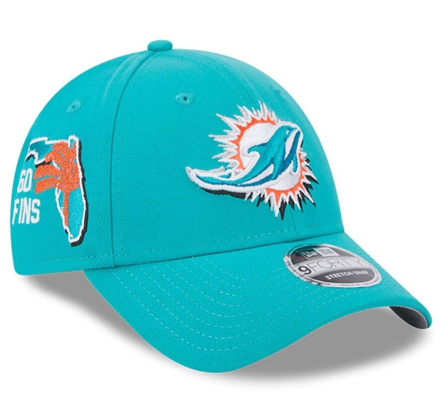 Miami Dolphins Youth Teal New Era 2024 NFL Draft 9FORTY Snapback Hat