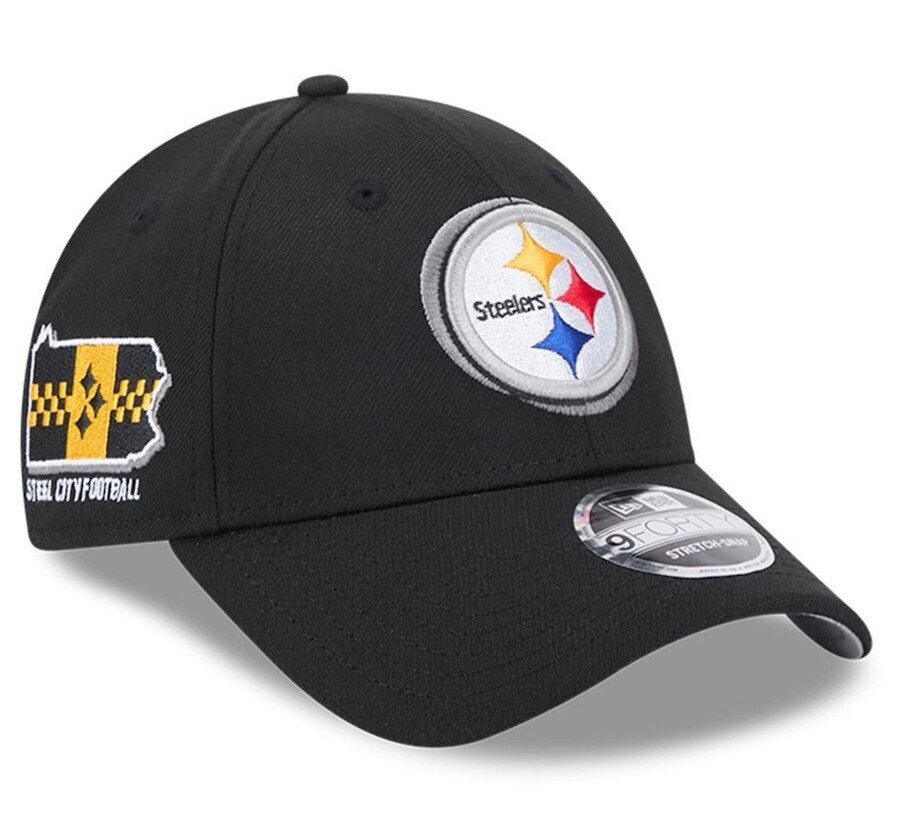 Pittsburgh Steelers Youth/Child Black New Era 2024 NFL Draft 9FORTY Snapback Hat