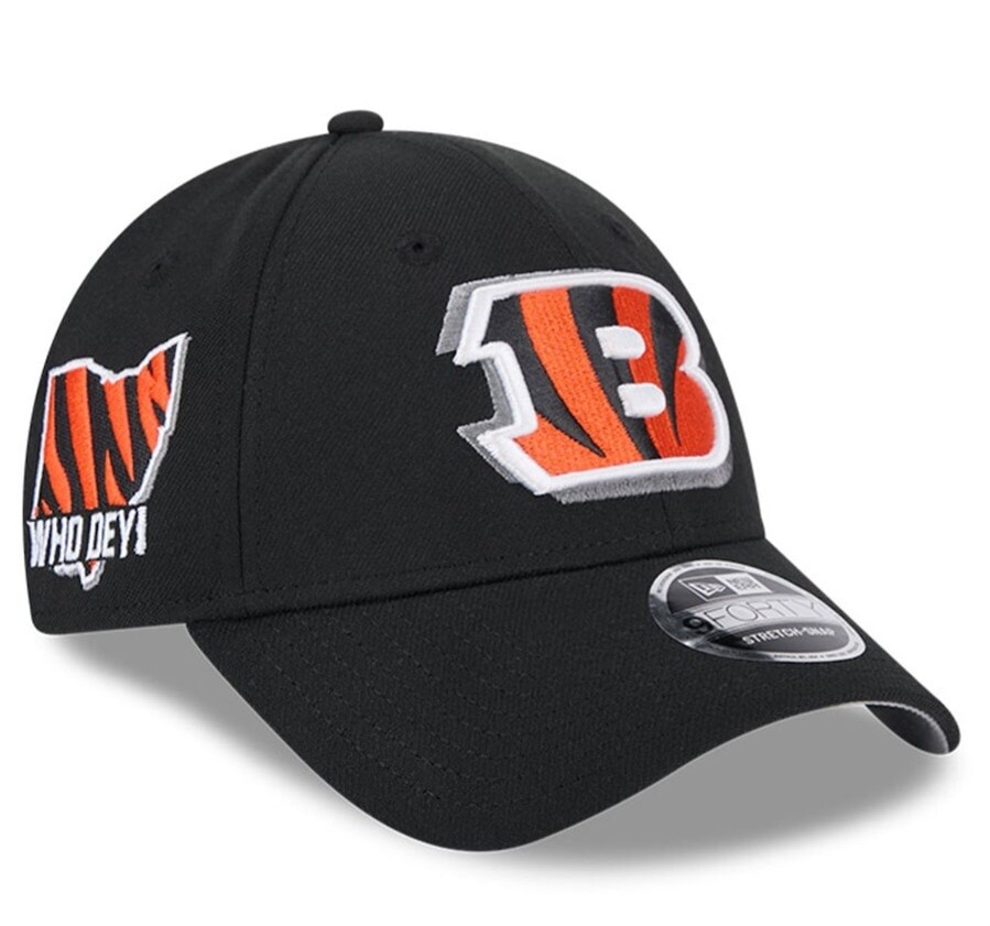 Cincinnati Bengals Youth Black New Era 2024 NFL Draft 9FORTY Snapback Hat