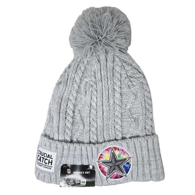 Dallas Cowboys Women’s Crucial Catch Men's New Era Cuffed Pom Knit Hat Dallas Cowboys Women’s Crucial Catch Men's New Era Cuffed Pom Knit Hat
