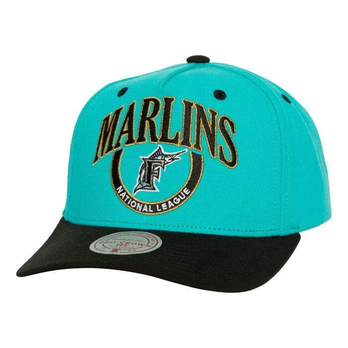 Florida Marlins Men’s Teal Mitchell & Ness MLB Crown Jewels Snapback Hat