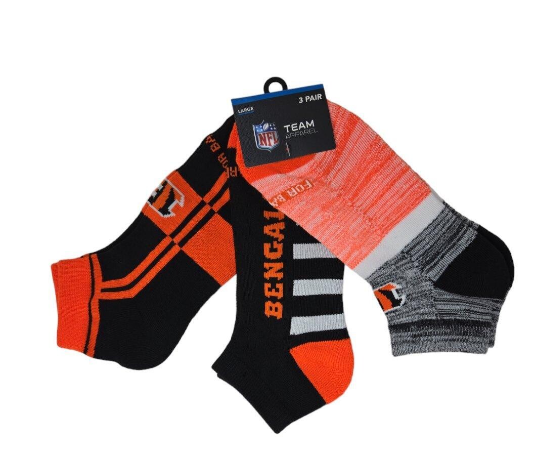 Cincinnati Bengals Adult Stripe Stack Socks 3 Pack