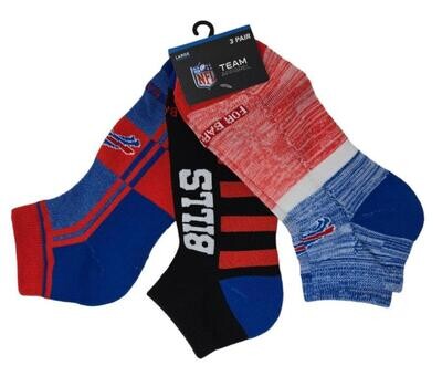 Buffalo Bills Adult Stripe Stack Socks 3 Pack