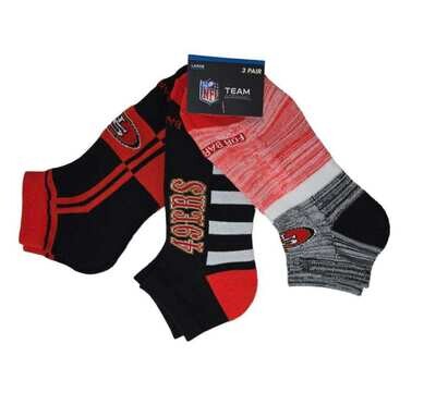 San Francisco 49ers Adult Stripe Stack Socks 3 Pack