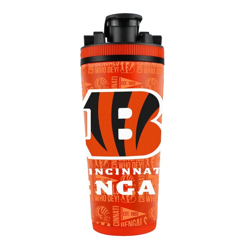 Cincinnati Bengals 26oz 4D Stainless Steel Ice Shaker Bottle