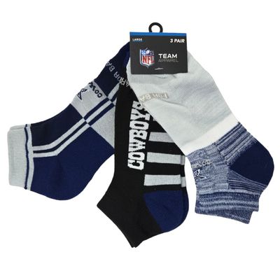 Dallas Cowboys Adult Stripe Stack Socks 3 Pack