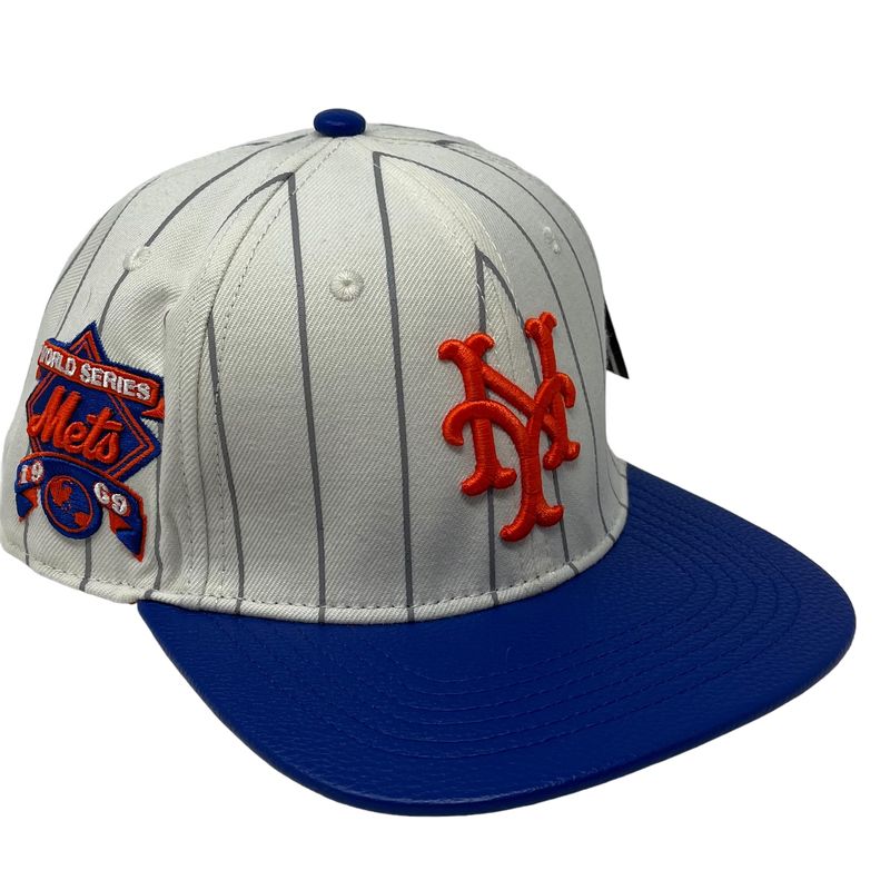 New York Mets Men's White Pinstripe Pro Standard Adjustable Hat