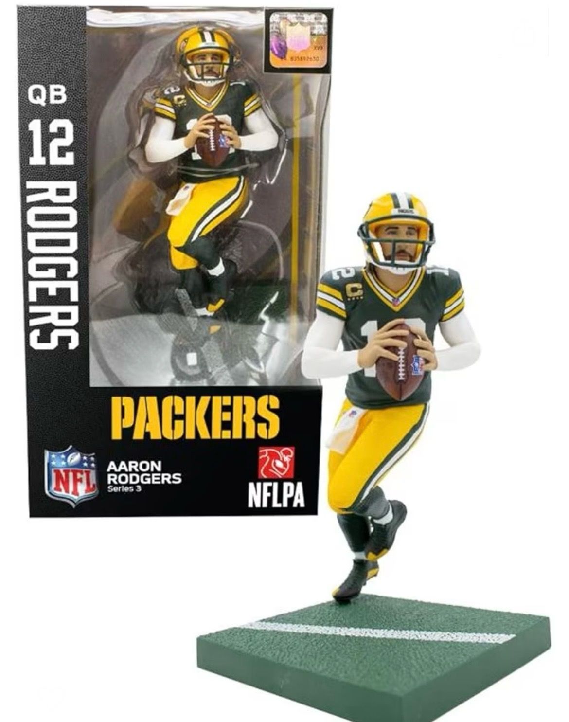 Green Bay Packers Aaron Rodgers Green Jersey Imports Dragon NFL 6" Figure Series 3