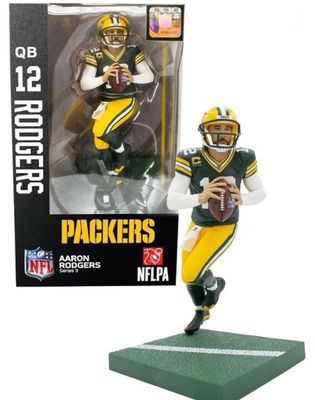 Green Bay Packers Aaron Rodgers Green Jersey Imports Dragon NFL 6" Figure Series 3