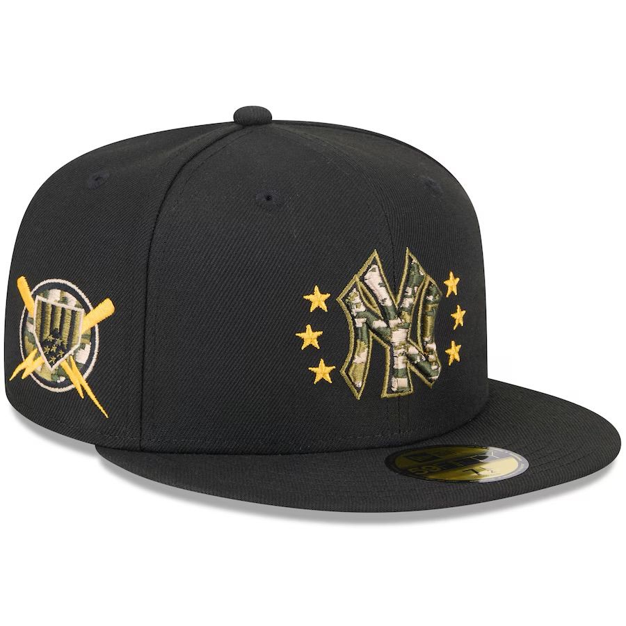 New York Yankees Men's Black 2024 Armed Forces Day  New Era 59FIFTY Fitted Hat