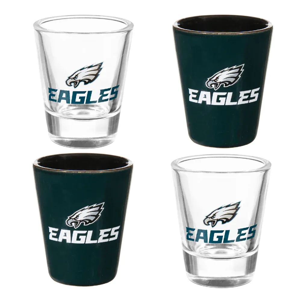 Philadelphia Eagles 4-Piece Ceramic Shot Glass Set