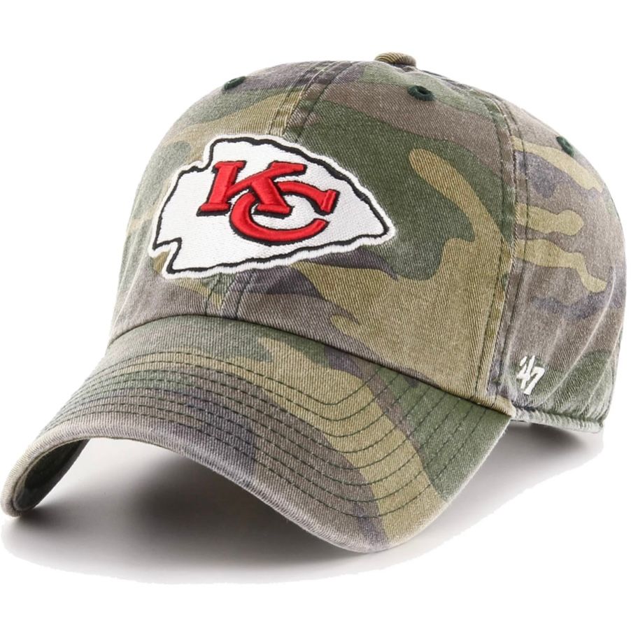 Kansas City Chiefs Men’s Camo 47 Brand Clean Up Adjustable Hat