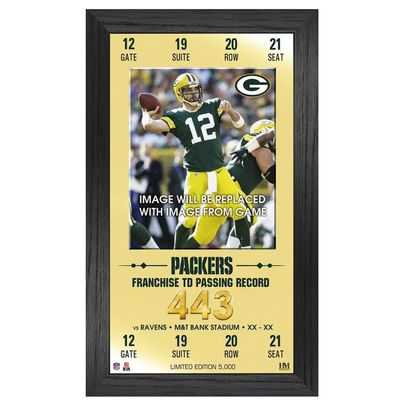 Green Bay Packers Aaron Rodgers Highland Mint 9'' x 11'' TD Record Photo Frame
